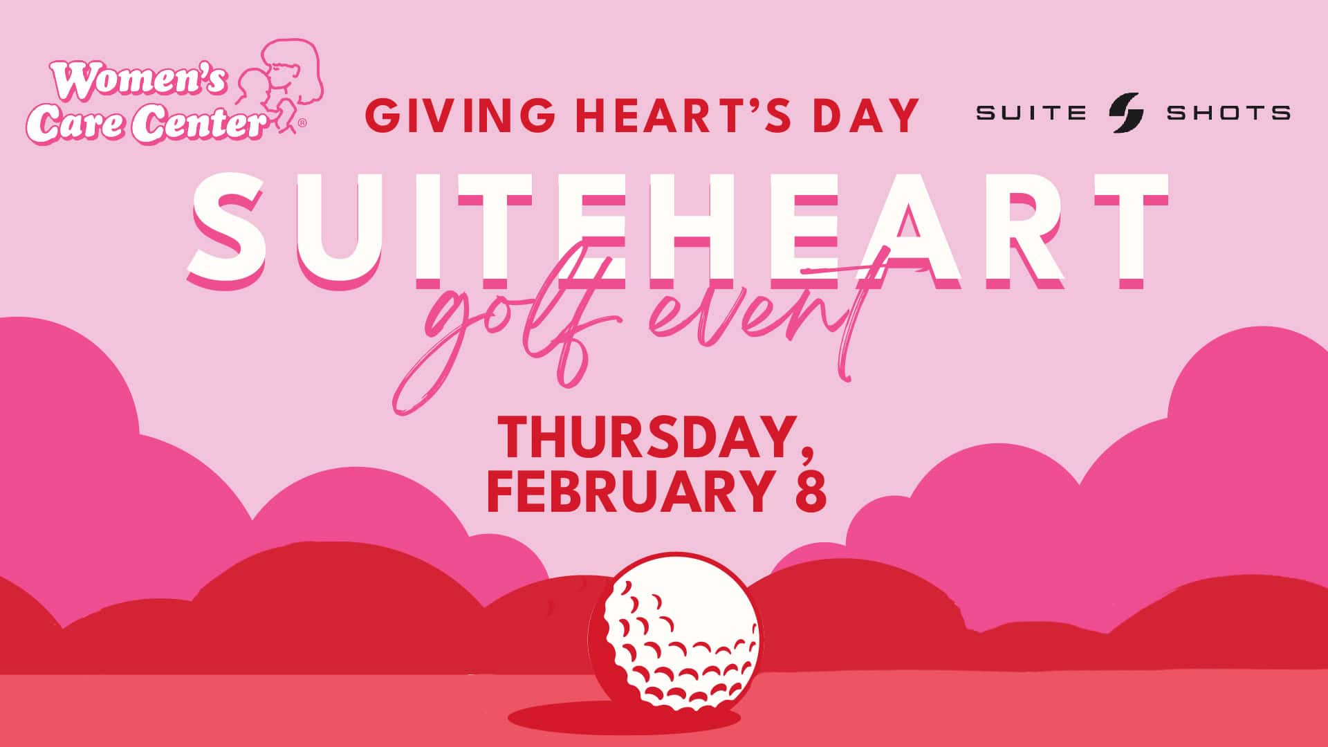 Suiteheart golf event on Thursday, February 8